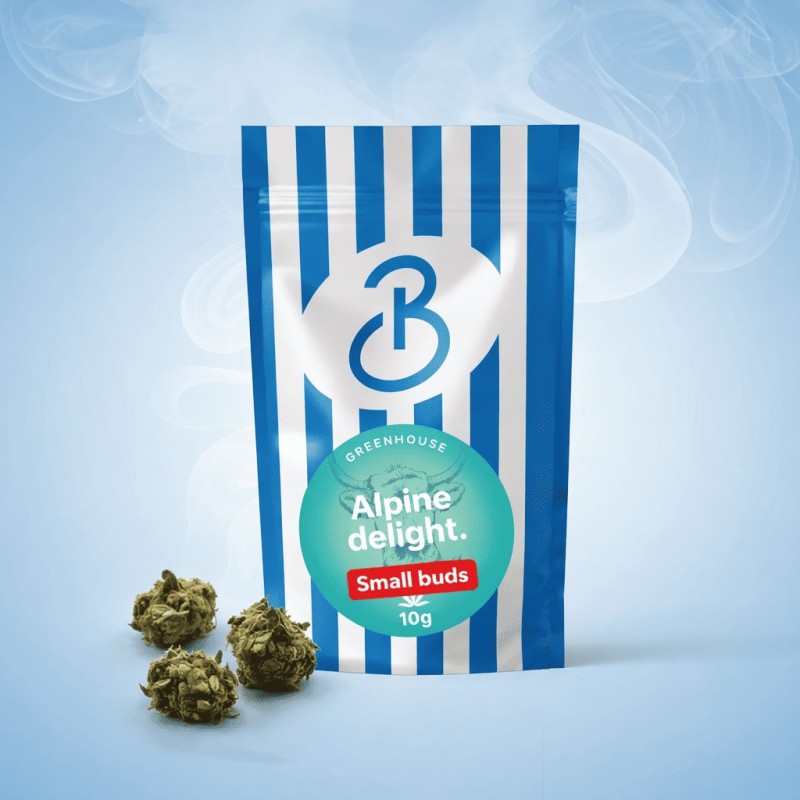 Small Buds CBD Greenhouse Bonnabis – fleurs CBD greenhouse avec packaging